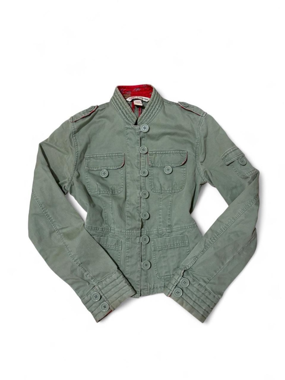 Abercrombie and Fitch green military-style jacket